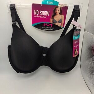 Maidenform One Fabulous Fit T-Shirt Bra Black Underwire 07959 36D NEW